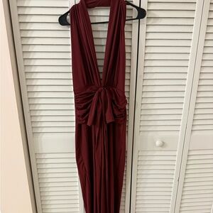 SHEIN Deep Red Evening Gown